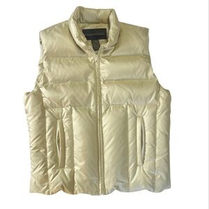 Banana Republic Down Puffer Vest Pale Yellow Size M
